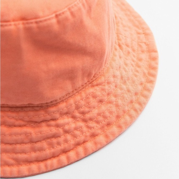 🌹NWT. Zara Orange Cotton Bucket Hat. Size M. - Picture 6 of 10